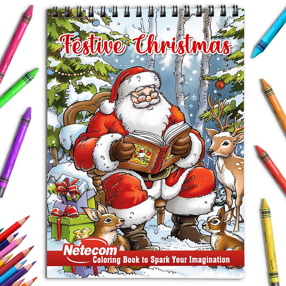 Netecom Festive Christmas Coloring Book for Adults