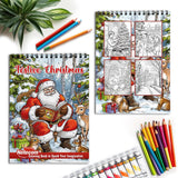 Netecom Festive Christmas Spiral Coloring Book for Adults