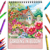 Netecom Gardens in Bloom Coloring Book for Adults