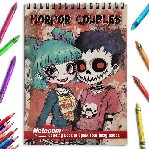 Netecom Horror Couples Coloring Book for Adults