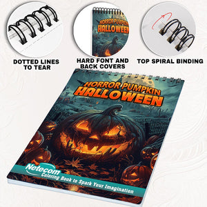 Netecom Horror Pumpkin Halloween Coloring Pages for Adults