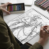 Netecom Horse Riding Spiral Bound Coloring Book for Adults