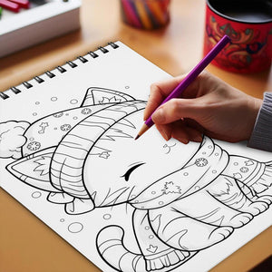 Netecom Kawaii Cats Coloring Book Spiral Bound for Adults