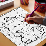 Netecom Kawaii Dogs Coloring Book Spiral Bound for Adults