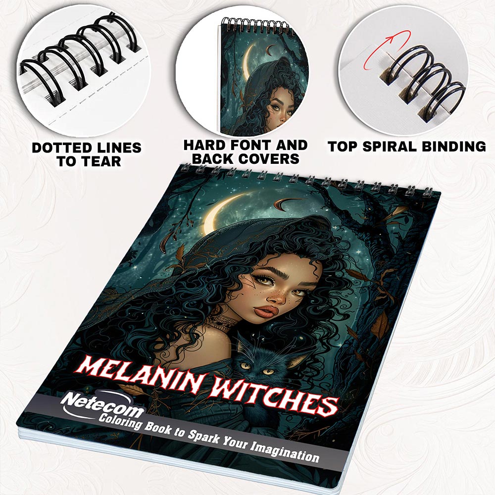 Netecom Melanin Witches Coloring Pages for Adults