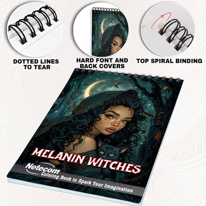 Netecom Melanin Witches Coloring Pages for Adults