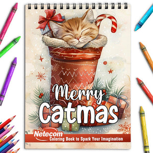 Netecom Merry Catmas Coloring Book for Adults