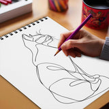 Netecom Minimalist Cat Coloring Book Spiral Bound for Adults