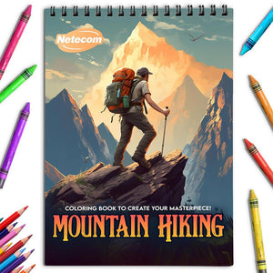 Netecom Mountain Hiking Coloring Book for Adults