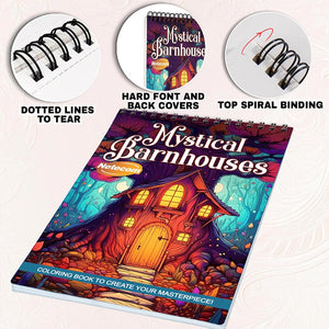 Netecom Mystical Barn houses Coloring Pages for Adults