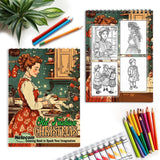 Netecom Old Fashion Christmas Spiral Coloring Book for Adult