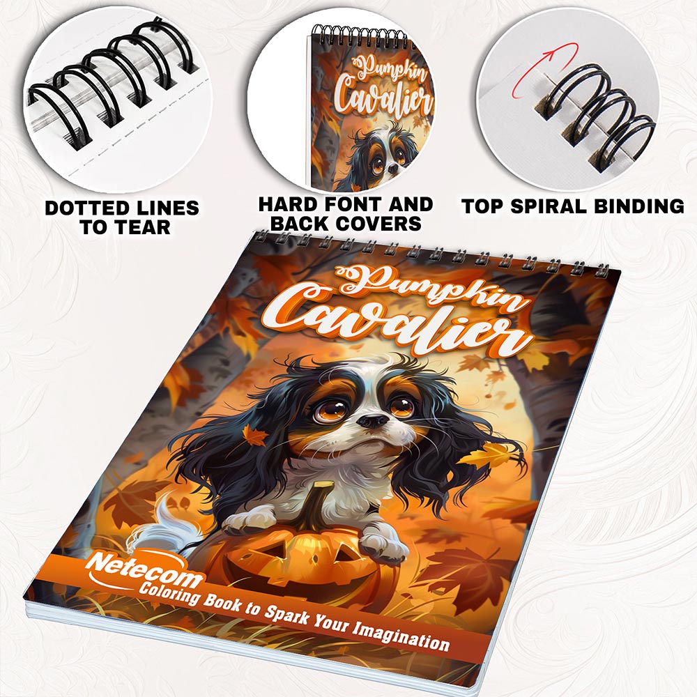 Netecom Pumpkin Cavalier Coloring Pages for Adults