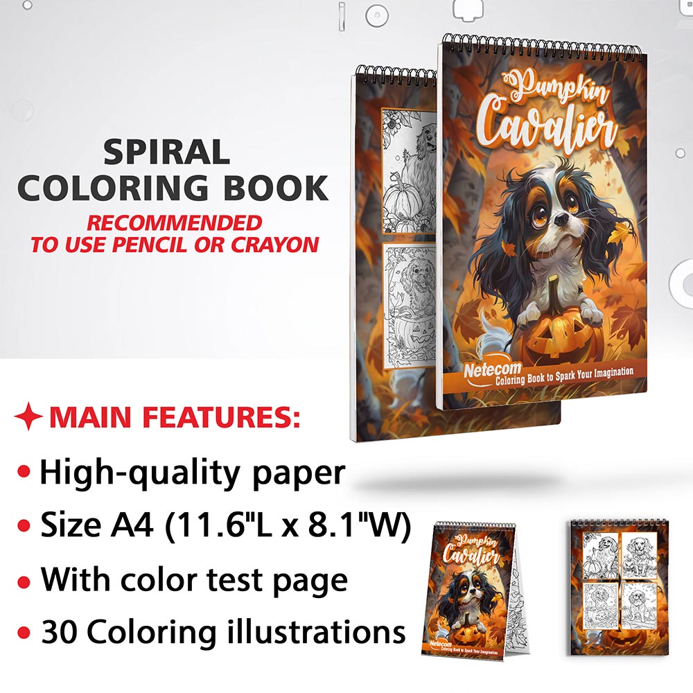 Netecom Pumpkin Cavalier Coloring Sheets for Adults