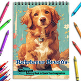 Netecom Retriever Breeds Coloring Book for Adults