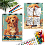 Netecom Retriever Breeds Spiral Coloring Book for Adults