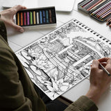 Netecom Secret Garden Spiral Bound Coloring Book for Adults