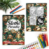 Netecom Sloth Paradise Spiral Coloring Book for Adults