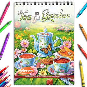 Netecom Tea in the Garden Coloring Book for Adults