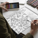 Netecom Tropical Garden Spiral Bound Coloring Book for Adults
