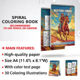 Netecom Western Cowboy Coloring Sheets for Adults