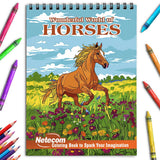 Netecom Wonderful World of Horses Coloring Book for Adults