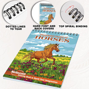 Netecom Wonderful World of Horses Coloring Pages for Adults