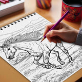 Netecom Wonderful World of Horses Coloring Book Spiral Bound for Adults