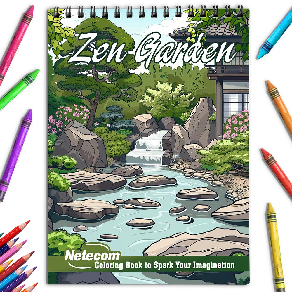 Netecom Zen Garden Coloring Book for Adults