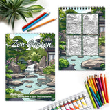 Netecom Zen Garden Spiral Coloring Book for Adults