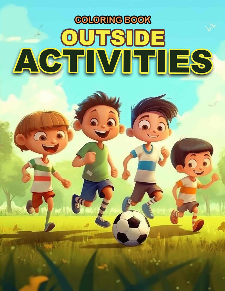 Outside Activities 30 Pages Printable Coloring Book