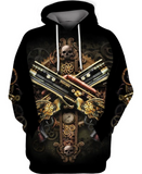 Unisex Hoodie All Over Print Skull Gifts Skeleton Skull Unisex Hoodie