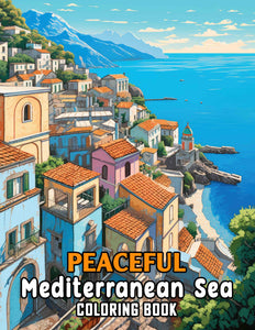 Peaceful Mediterranean Sea 30 Pages Printable Coloring Book