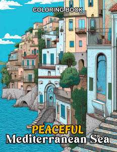 Peaceful Mediterranean Sea 30 Pages Printable Coloring Book