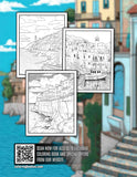 Peaceful Mediterranean Sea 30 Pages Printable Coloring Book