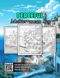 Peaceful Mediterranean Sea 30 Pages Printable Coloring Book