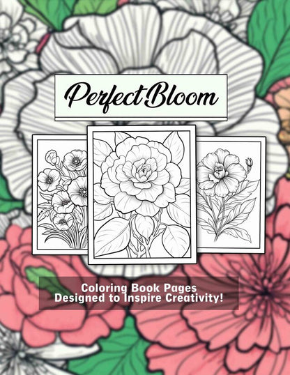 Perfect Bloom Large Print 30 Pages Printable Coloring Book