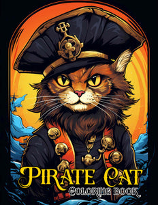 Pirate Cat 30 Pages Printable Coloring Book