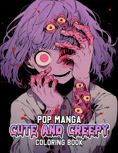 Pop Manga Cute And Creepy 30 Pages Printable Coloring Book