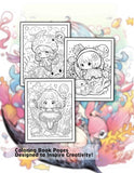 Pop Manga Sea Creatures 30 Pages Printable Coloring Book