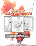 Pop Manga Sea Creatures 30 Pages Printable Coloring Book