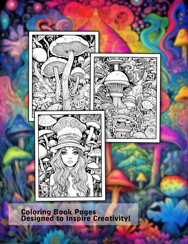 Psychedelic Dream 30 Pages Printable Coloring Book