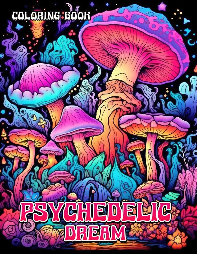 Psychedelic Dream 30 Pages Printable Coloring Book