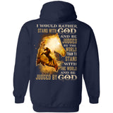 Amazing horse - I would rather stand with God and be judged by God Back-printed Apparel