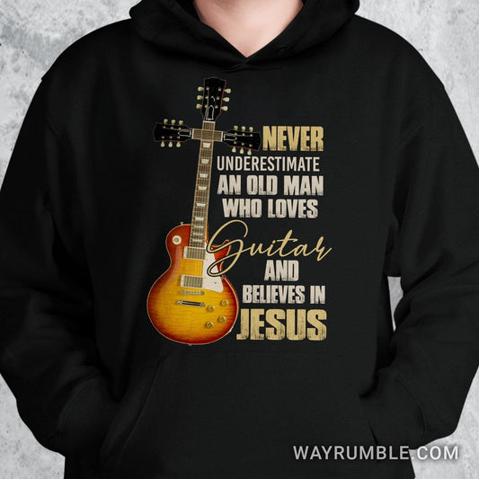 Vintage guitar, Never underestimate an old man who loves guitar - Jesus Apparel