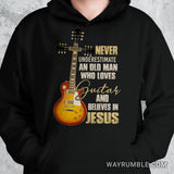 Vintage guitar, Never underestimate an old man who loves guitar - Jesus Apparel