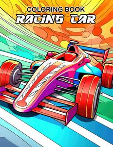 Racing Car 30 Pages Printable Coloring Book