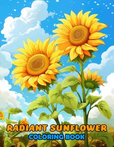 Radiant Sunflower 30 Pages Printable Coloring Book