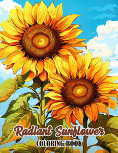 Radiant Sunflower 30 Pages Printable Coloring Book