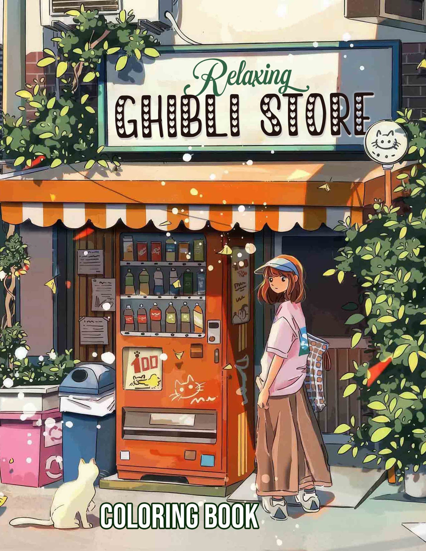 Relaxing Ghibli Store 30 Pages Printable Coloring Book