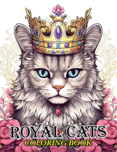 Royal Cats 30 Pages Printable Coloring Book